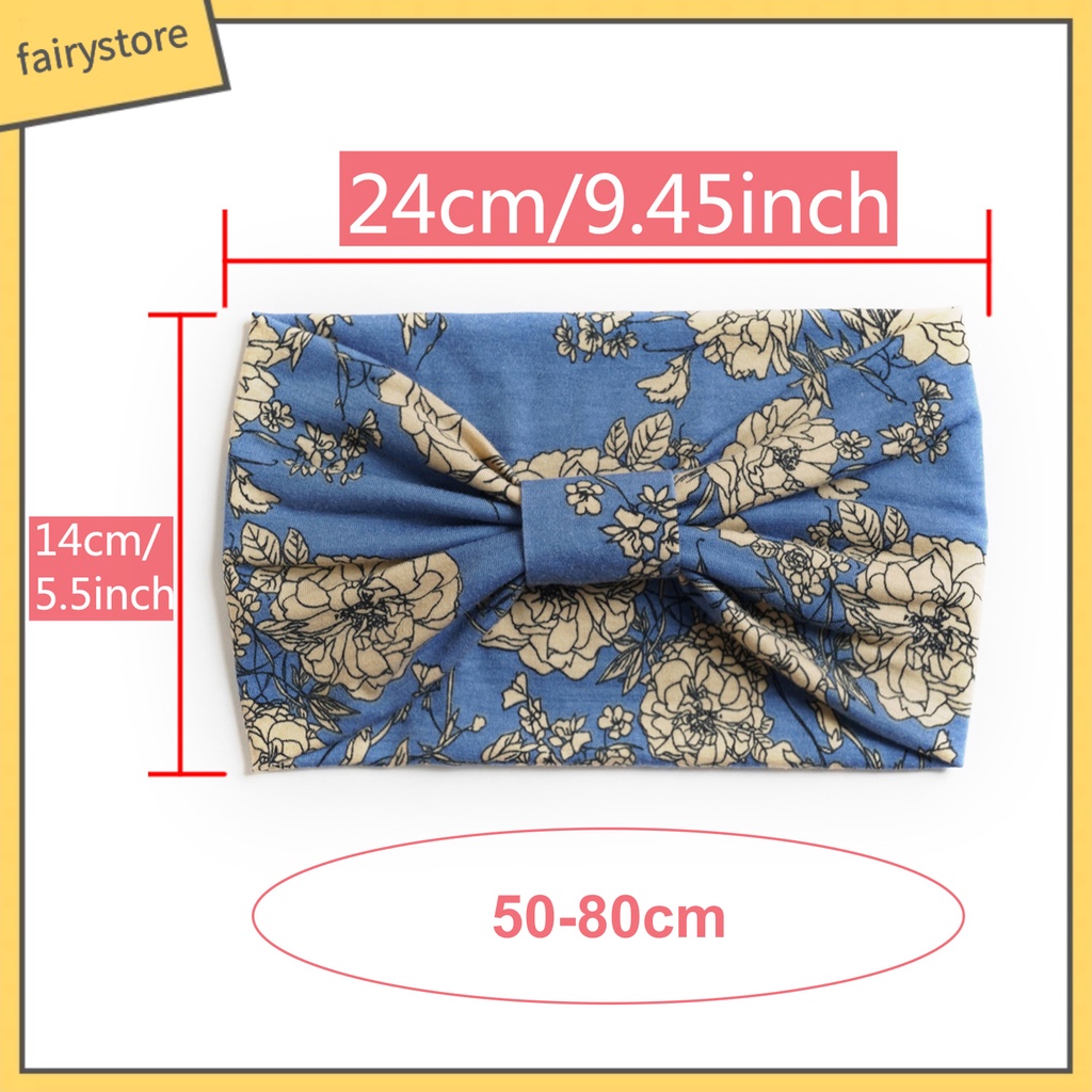 Băng Đô Bandana Bản Rộng Co Giãn Thấm Hút Mồ Hôi In Họa Tiết Phong Cách Bohemian Thời Trang Cho Nữ