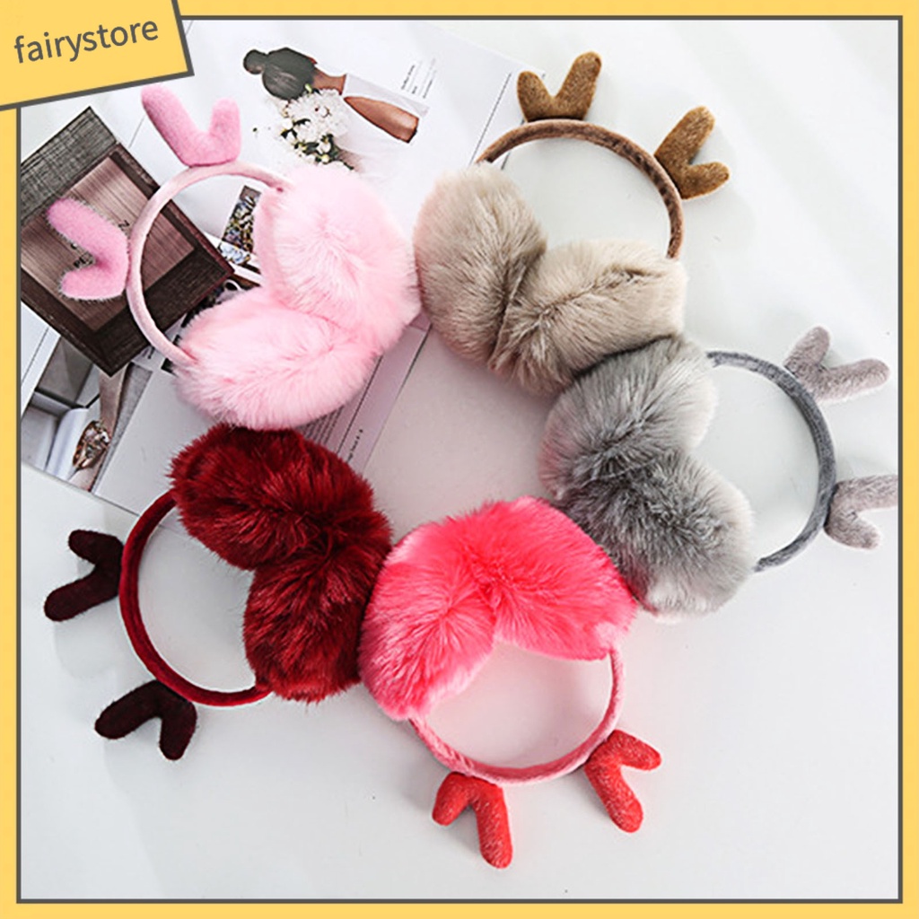 Bông Chụp Tai Phủ Lông Thỏ Giả Mềm Mại Màu Trơn Chống Trượt Thoải Mái Giữ Ấm Mùa Thu Đông Cho Nữ