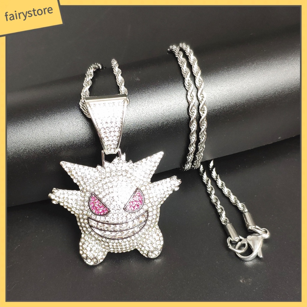 Vòng cổ Mặt Hình Ma Elf Hoạt Hình Đính Đá Cho Nữ