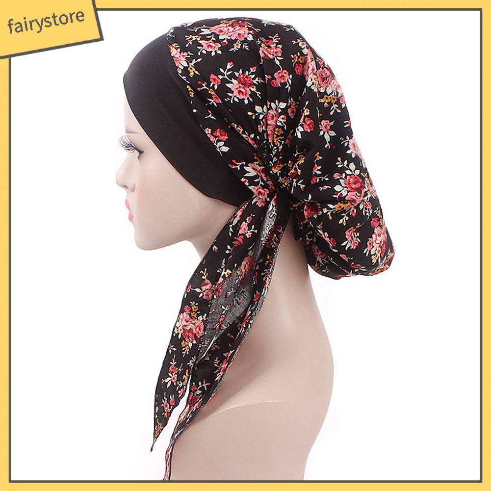 Mũ Trùm Đầu Bằng Cotton Co Giãn Thời Trang Cho Nữ