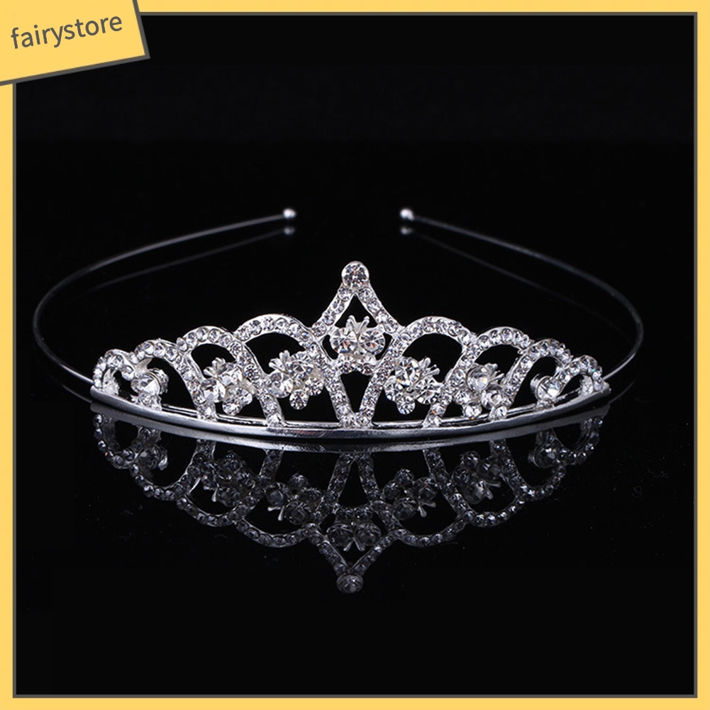 Cài Tóc Hình Vương Miện Đính Đá Xinh Xắn Cho Bé Gái