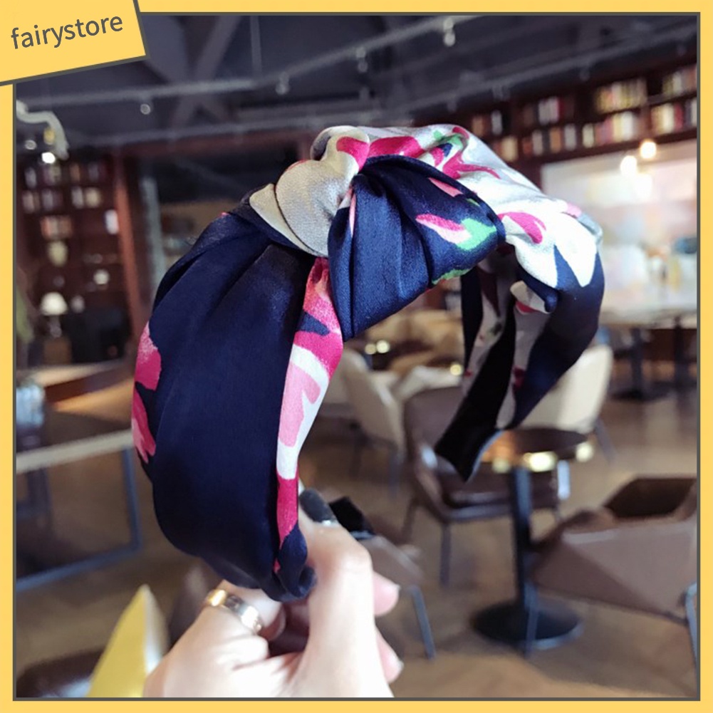 Băng Đô Thắt Nút Họa Tiết Hoa Thời Trang Cho Nữ