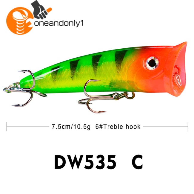 Mồi Giả Nhử Cá Bằng Nhựa Cứng 7.5cm 10.5g Gắn Kèm Móc Câu