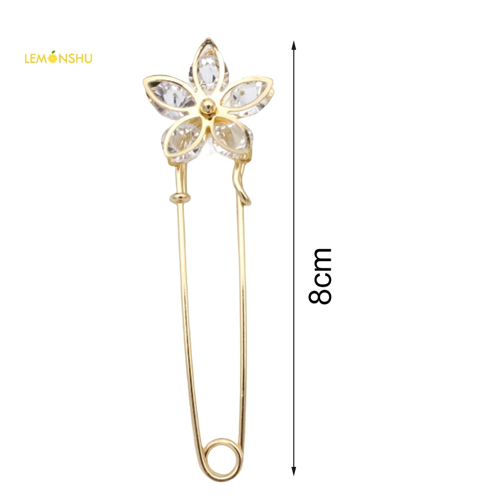 Ghim Cài Áo Hình Bông Hoa Đính Ngọc Trai Nhân Tạo Thời Trang