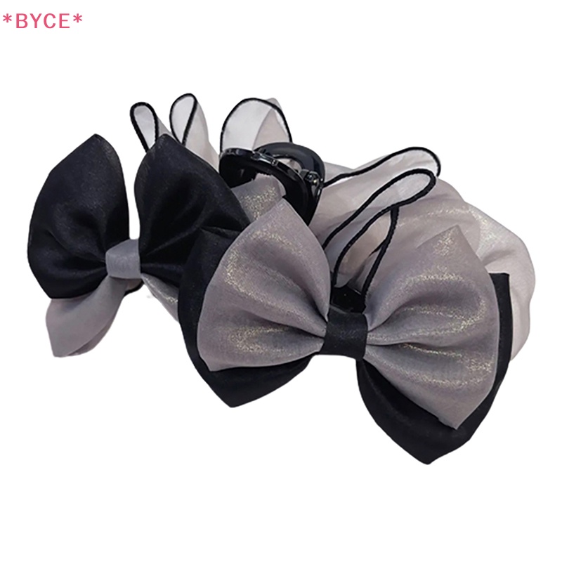 Kẹp Tóc Nơ Lưới Màu Đen Phong Cách Retro Thời Trang Cho Nữ Mới