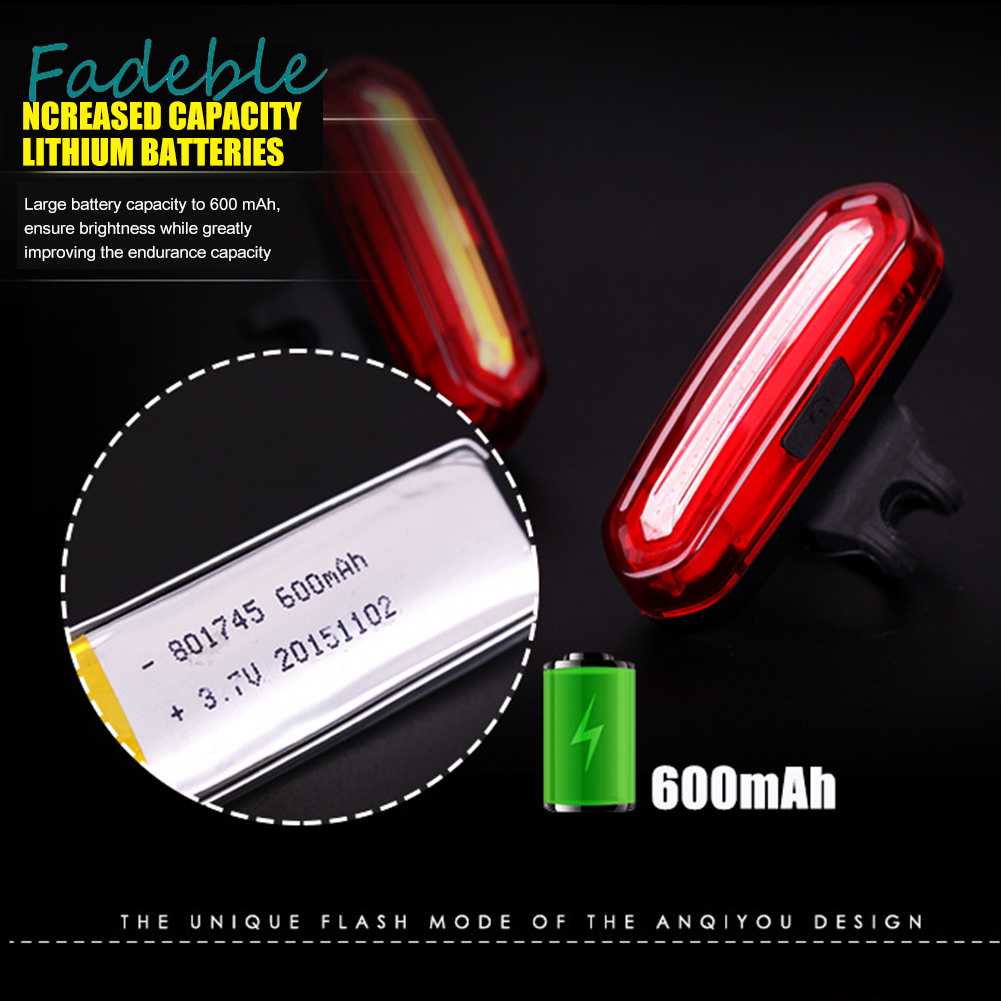 Đèn LED Cảnh Báo Phía Sau Cho Xe Đạp Leo Núi 120LM