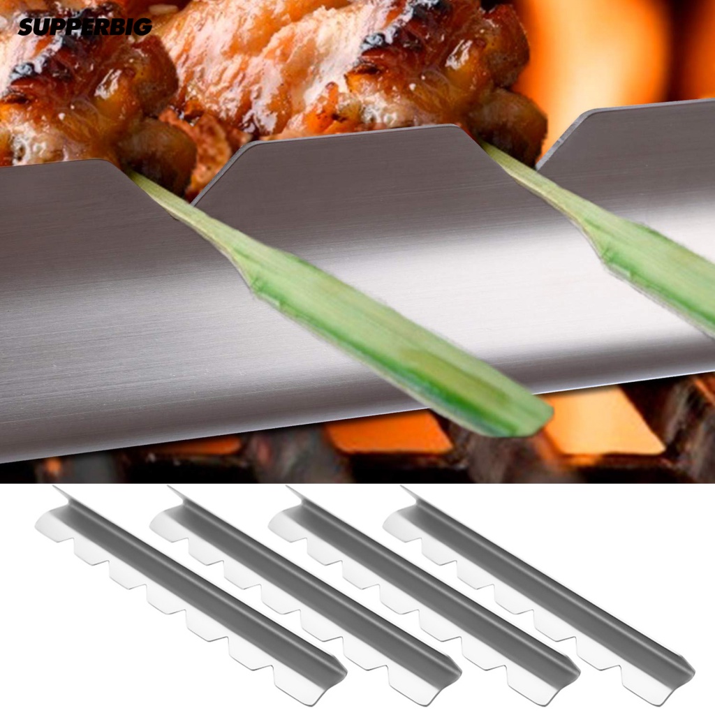 Set 4 Giá Đỡ Xiên Nướng Bbq Ngoài Trời Chống Rỉ Sét Tiện Dụng