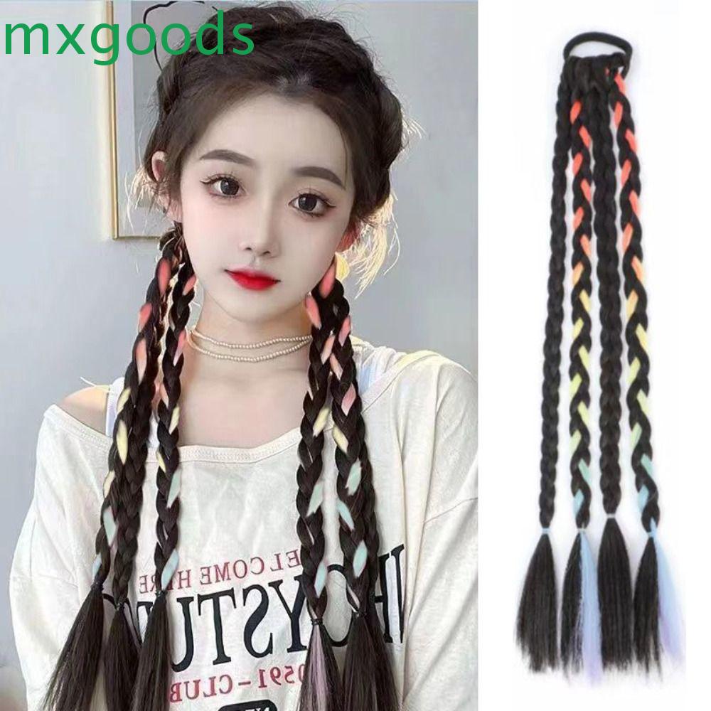 Tóc Giả Kiểu Thắt Bím Tự Nhiên Vô Hình Chịu Nhiệt Độ Cao Thời Trang Cho Nữ MXGOODS
