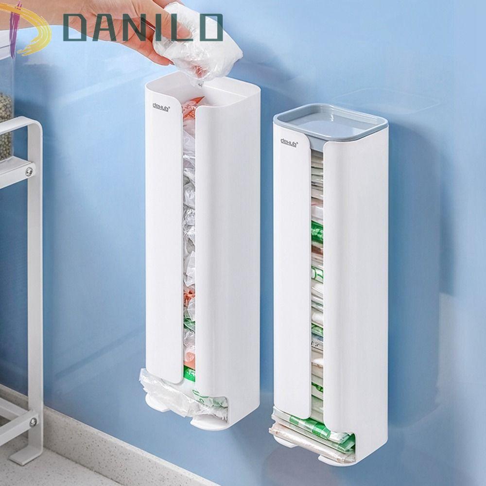 1 Hộp Đựng Túi Rác Gắn Tường Bằng Nhựa Sức Chứa Lớn Phong Cách Bắc Âu