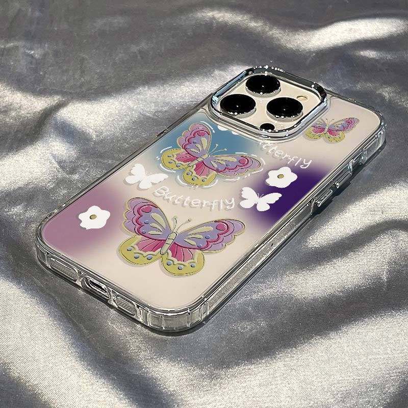 ✅Ốp Điện Thoại Mềm Chống Sốc Họa Tiết Bướm Đơn Giản Cho Iphone 11 14pro 8plus max 137 12