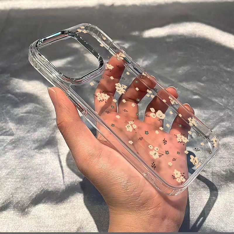 ✅Ốp Điện Thoại Mềm Chống Sốc Họa Tiết Hoa Đơn Giản Cho Iphone 14pro / 813 7Iphone12In Style plus11max