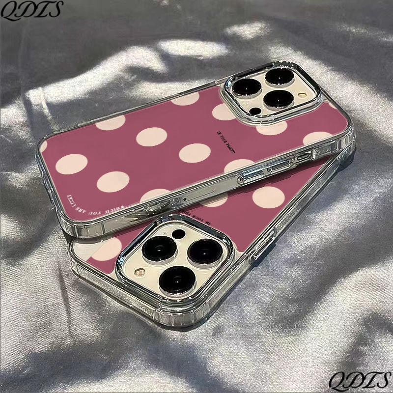 ✅Ốp Điện Thoại Mềm Chống Sốc Họa Tiết Chấm Bi Cho iPhone1214pro8 11plus 7max 13 2LCL