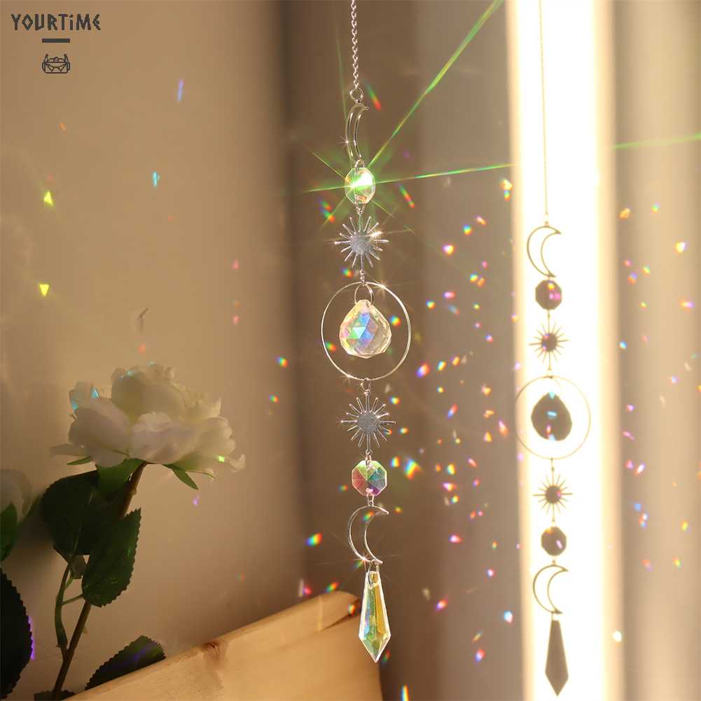 Chuông Gió Hình Lưới Giấc Mơ Đính Đá Pha Lê Xinh Xắn