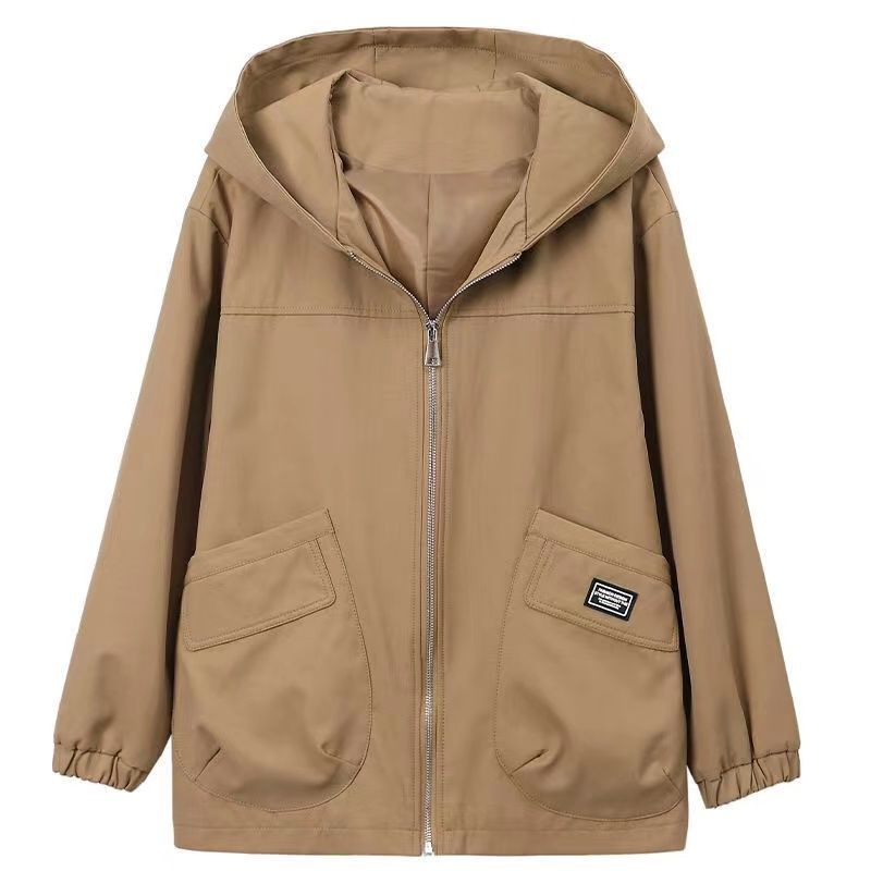 Set 5 Áo Khoác Ngắn Có Nón Dáng Rộng Thời Trang Xuân Thu 2023 Cho Nữ Trung Niên