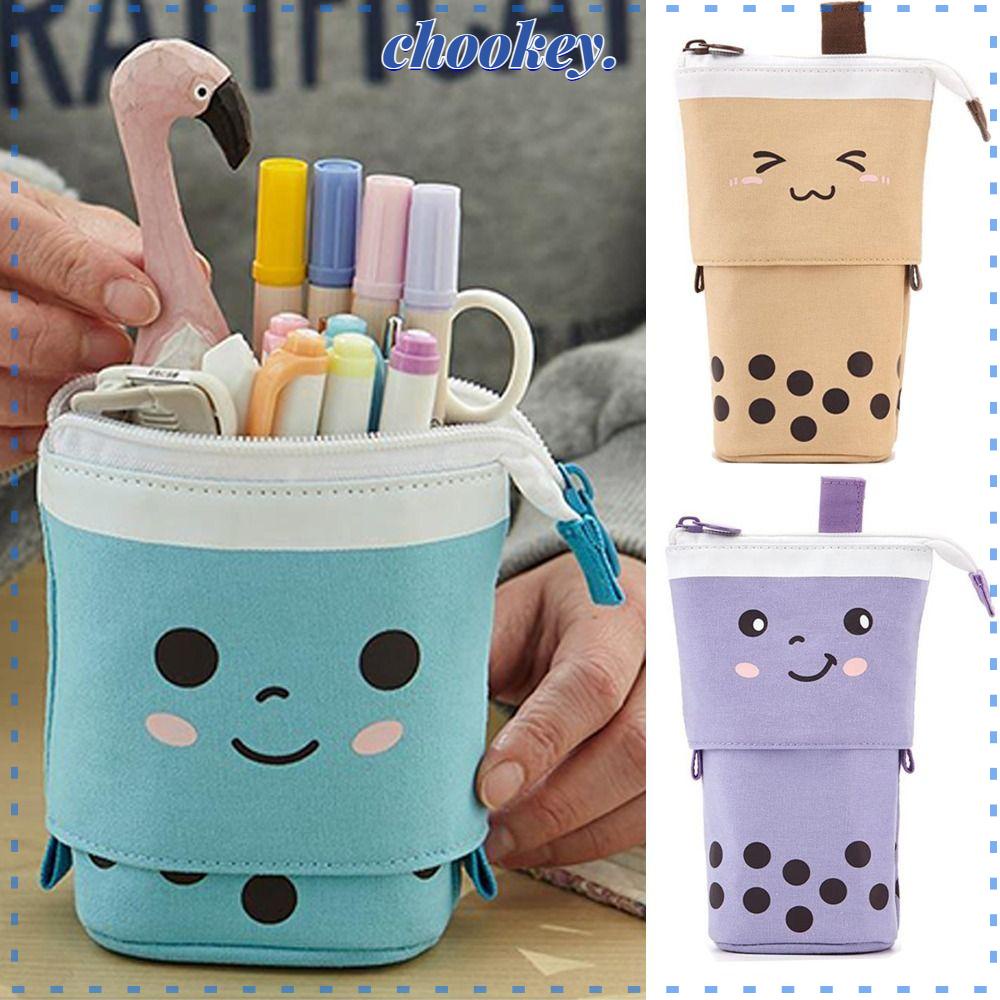 CHOOKEY Túi Đựng Bút / Mỹ Phẩm Hình Boba Dễ Thương Ốp