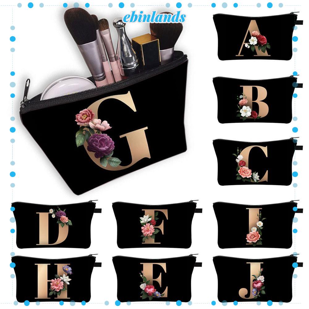 Ebinlands Túi Đựng Mỹ Phẩm In Chữ Đa Năng Tiện Dụng