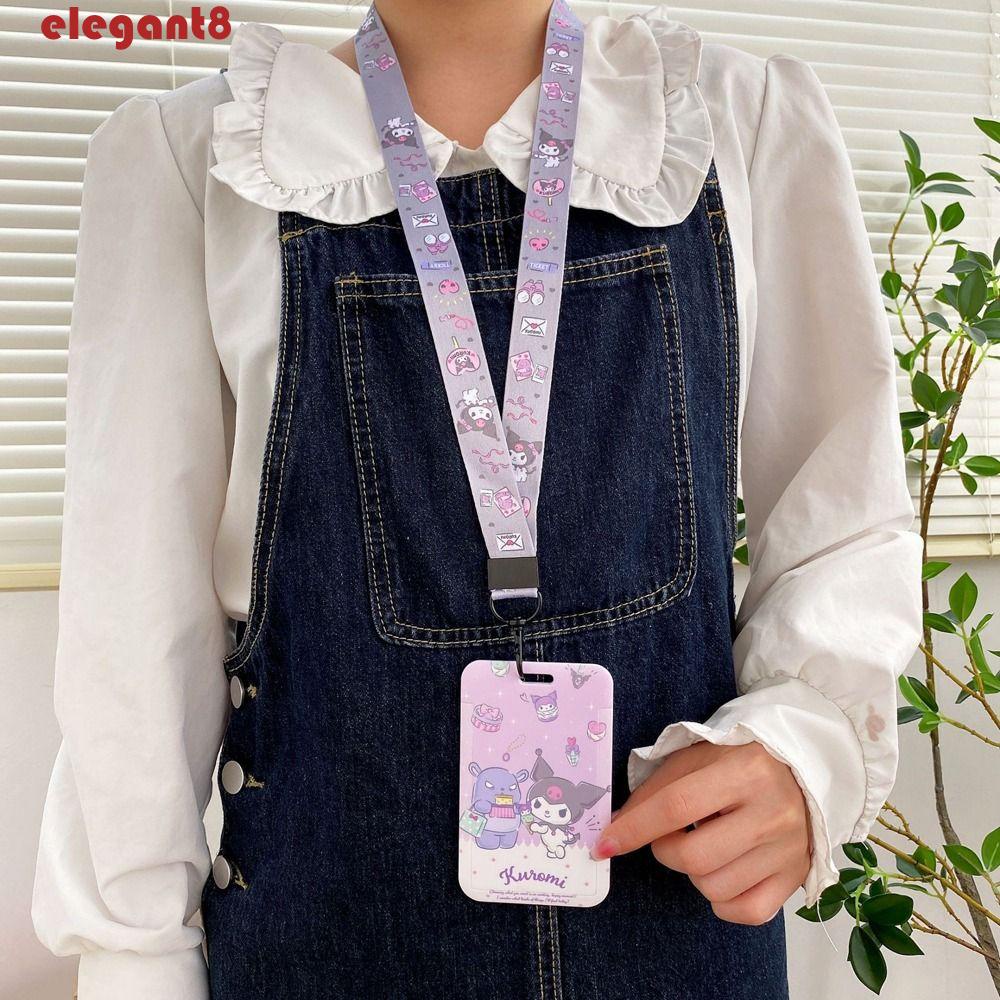 Vỏ Bọc Thẻ Xe Buýt Kèm Móc Khóa Và Dây Đeo Hình Mèo Kitty Melody Cún Cưng Đáng Yêu