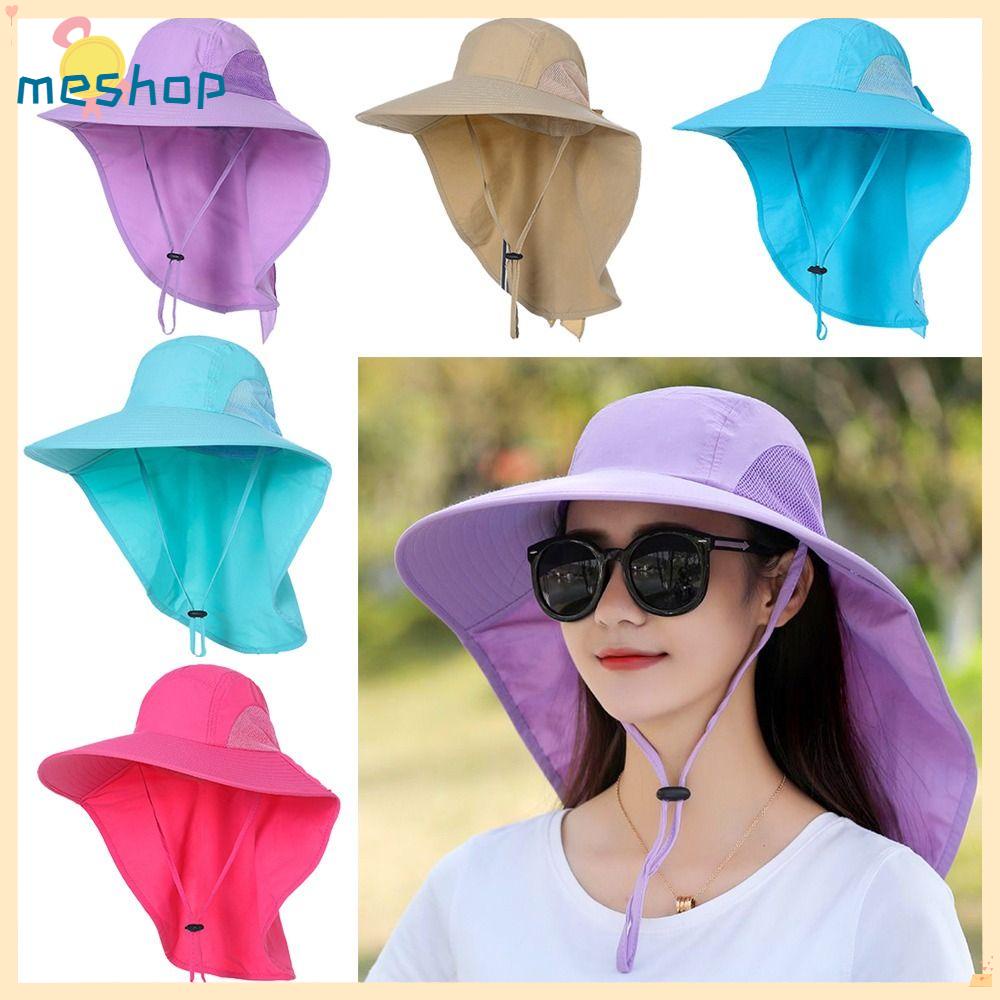 Mũ Rộng Vành Chống Nắng Thoáng Khí Có Tấm Chắn Bảo Vệ Cổ Cho Nữ Sự Bả