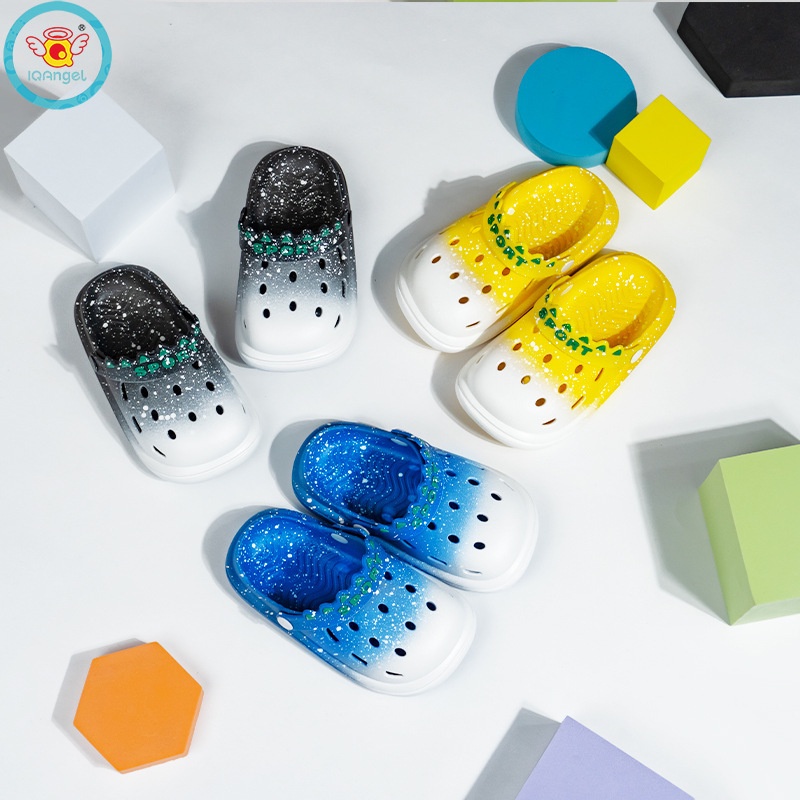 Xăng đan Chống Trượt In Họa Tiết Hoạt Hình Màu Gradient IQ Cho Bé Trai Và Gái