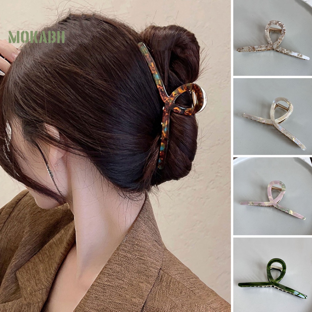 Kẹp Tóc Hình Răng Chéo Phong Cách Vintage Đơn Giản