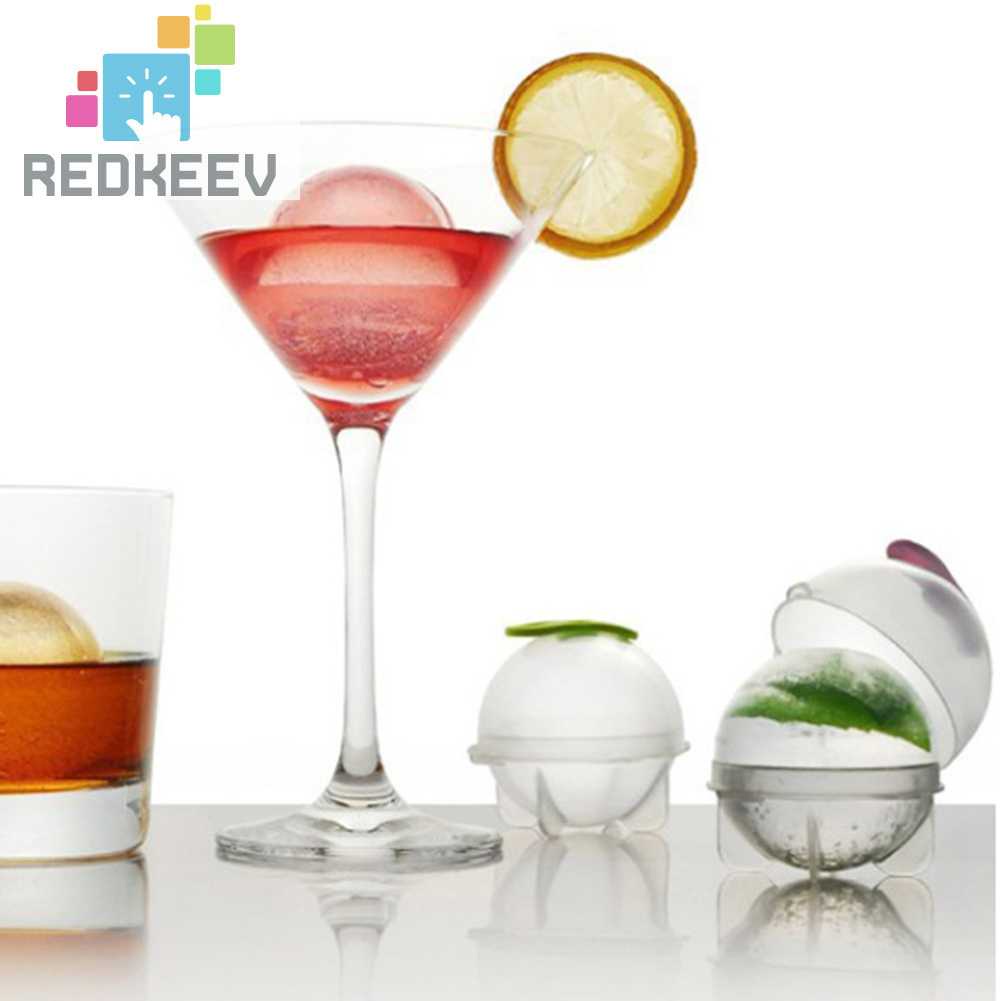 Set 4 Khuôn Làm Đá Hình Tròn Có Thể Tái Sử Dụng Màu Sắc Ngẫu Nhiên