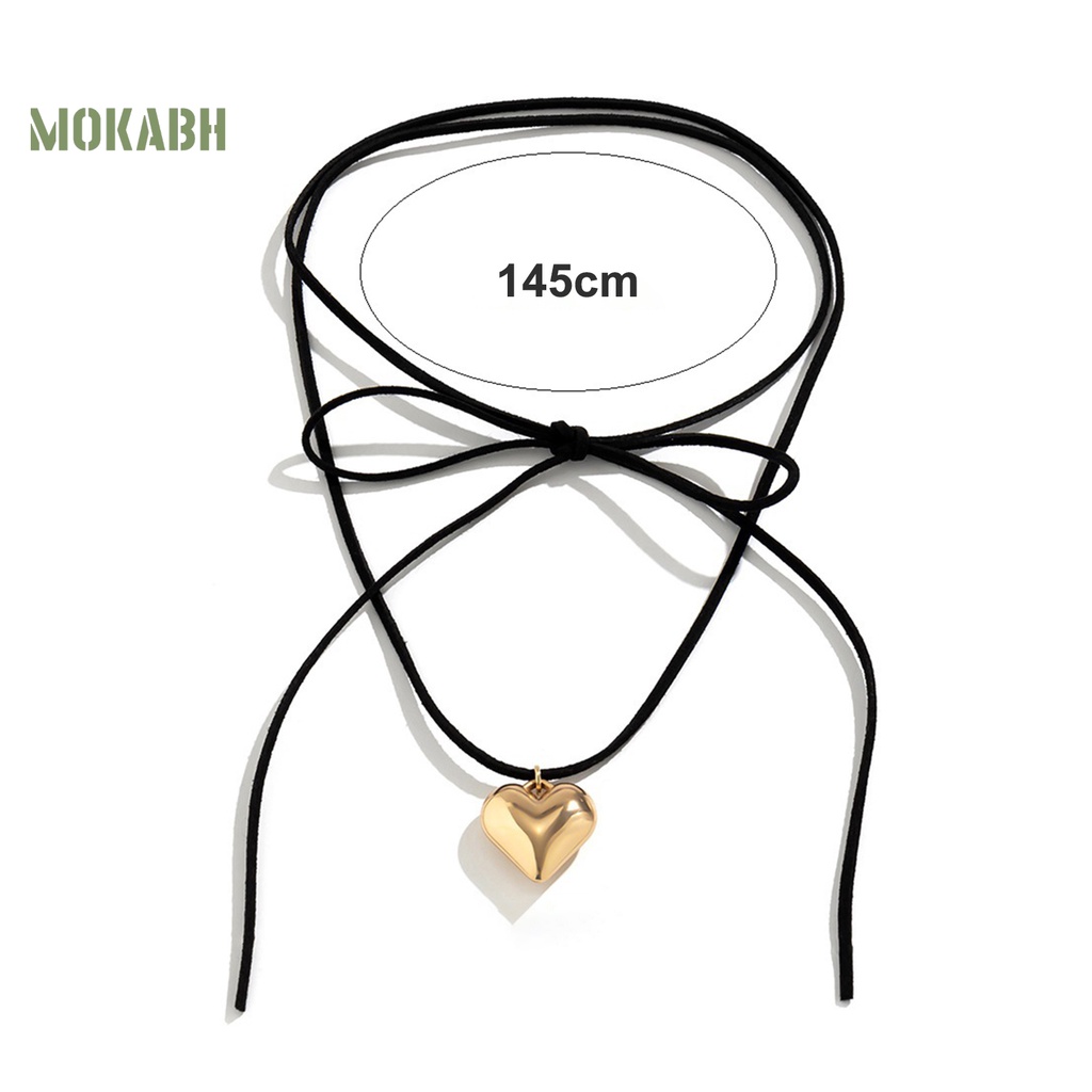 Vòng cổ Hình Trái Tim Cỡ Lớn Màu Vàng / Bạc Sang Trọng Thời Trang Cho Nữ