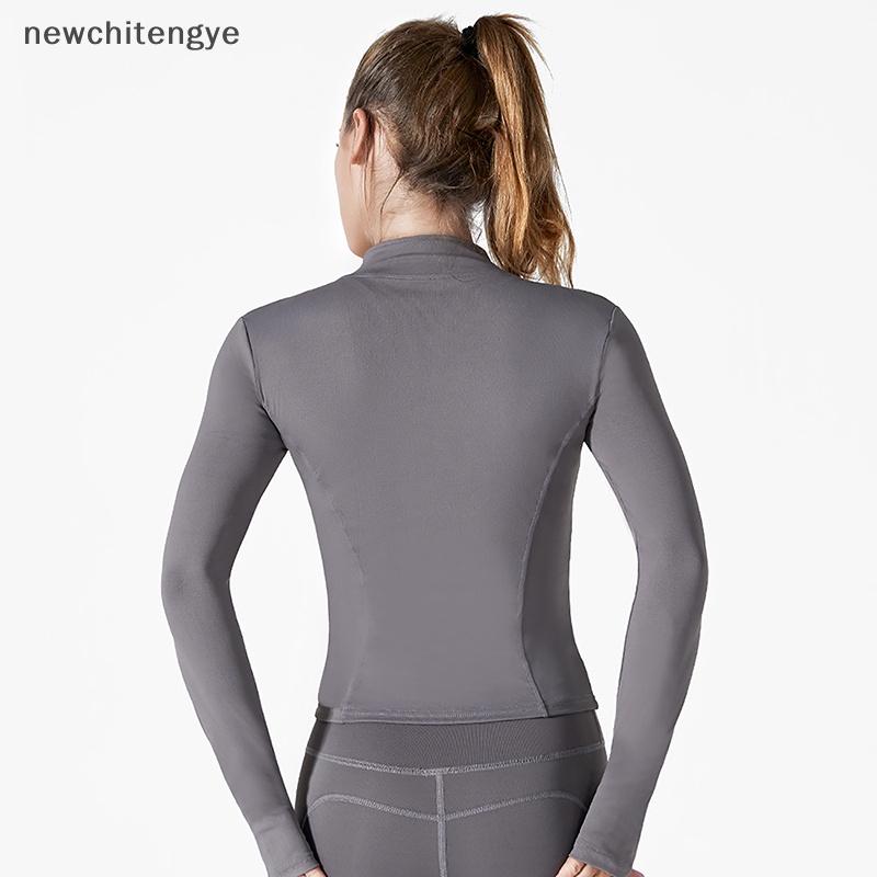 Áo Thun Yoga Tay Dài Có Khóa Kéo Thời Trang Cho Nữ