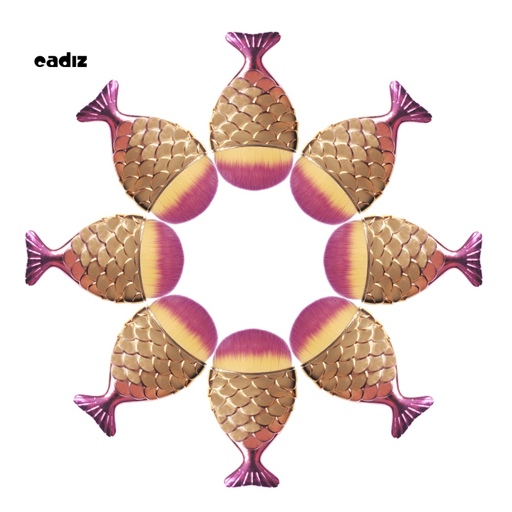 Cọ Phủi Bụi Móng Tay Đầu Lông Mềm Hình Đuôi Cá Màu Gradient