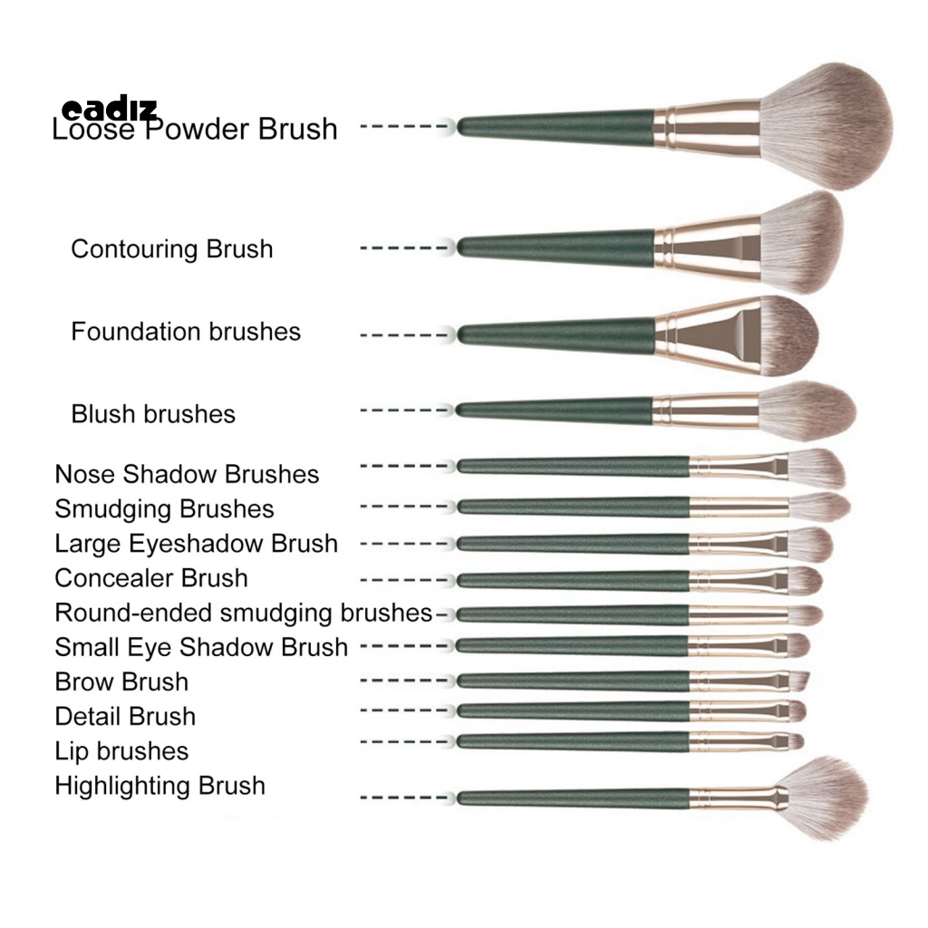 Set 14 Cọ Trang Điểm Mềm Mịn Dễ Vệ Sinh An Toàn Cho Da