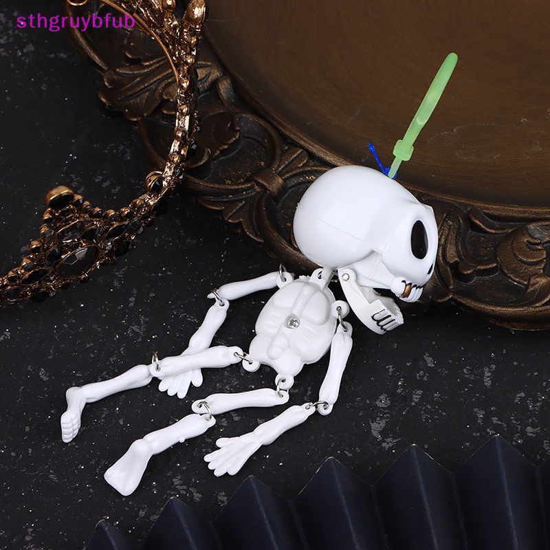 Mô Hình Đầu Lâu Dây Kéo Trang Trí Halloween