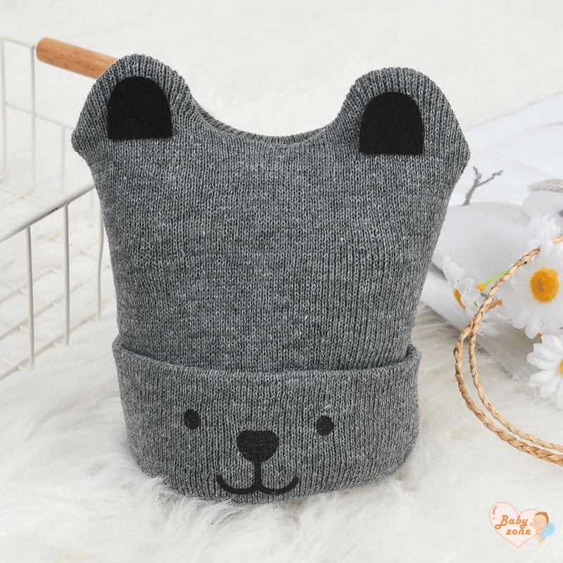 Mũ Len Hình Gấu Dễ Thương Cho Bé