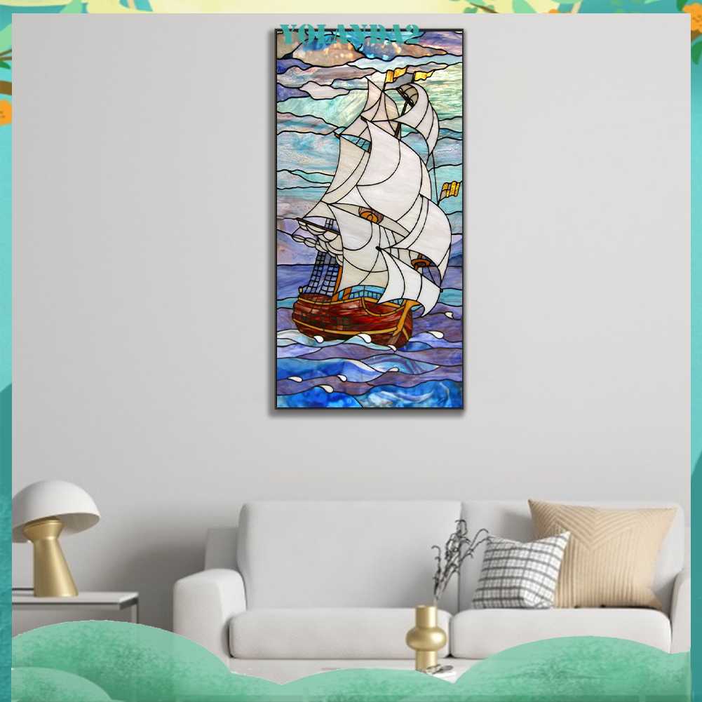 Tranh Đính Đá Kim Cương Toàn Bộ 5D DIY Hình Vẽ Thuyền Buồm