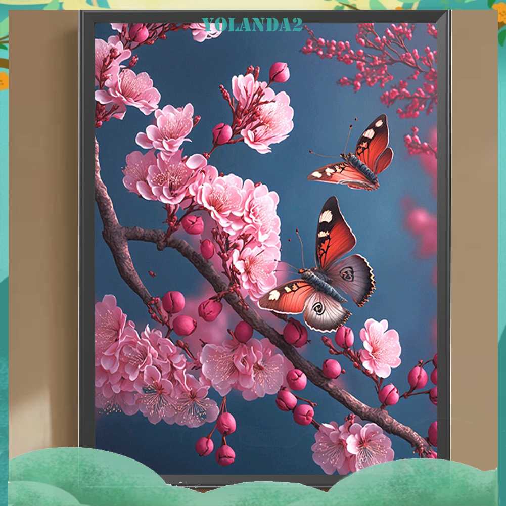 Tranh Đính Đá Kim Cương Toàn Bộ 5D DIY Hình Vẽ Hoa Trang Trí Nhà Cửa