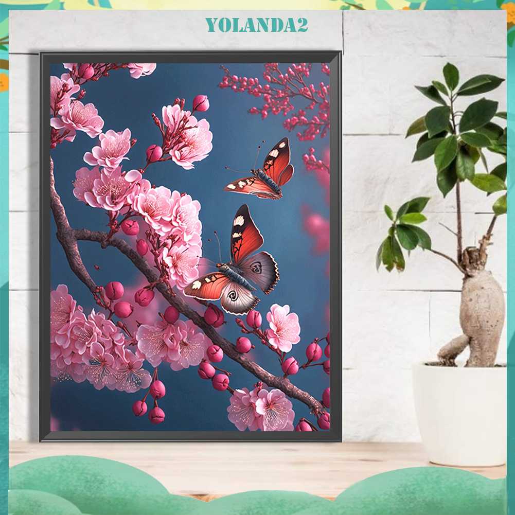 Tranh Đính Đá Kim Cương Toàn Bộ 5D DIY Hình Vẽ Hoa Trang Trí Nhà Cửa