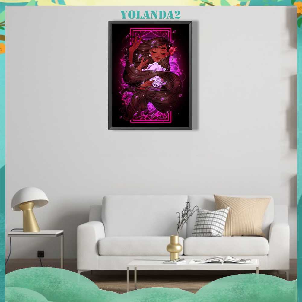 Tranh Đính Đá Kim Cương Toàn Bộ 5D DIY Hình Vẽ Cô Gái Trang Trí Nhà Cửa