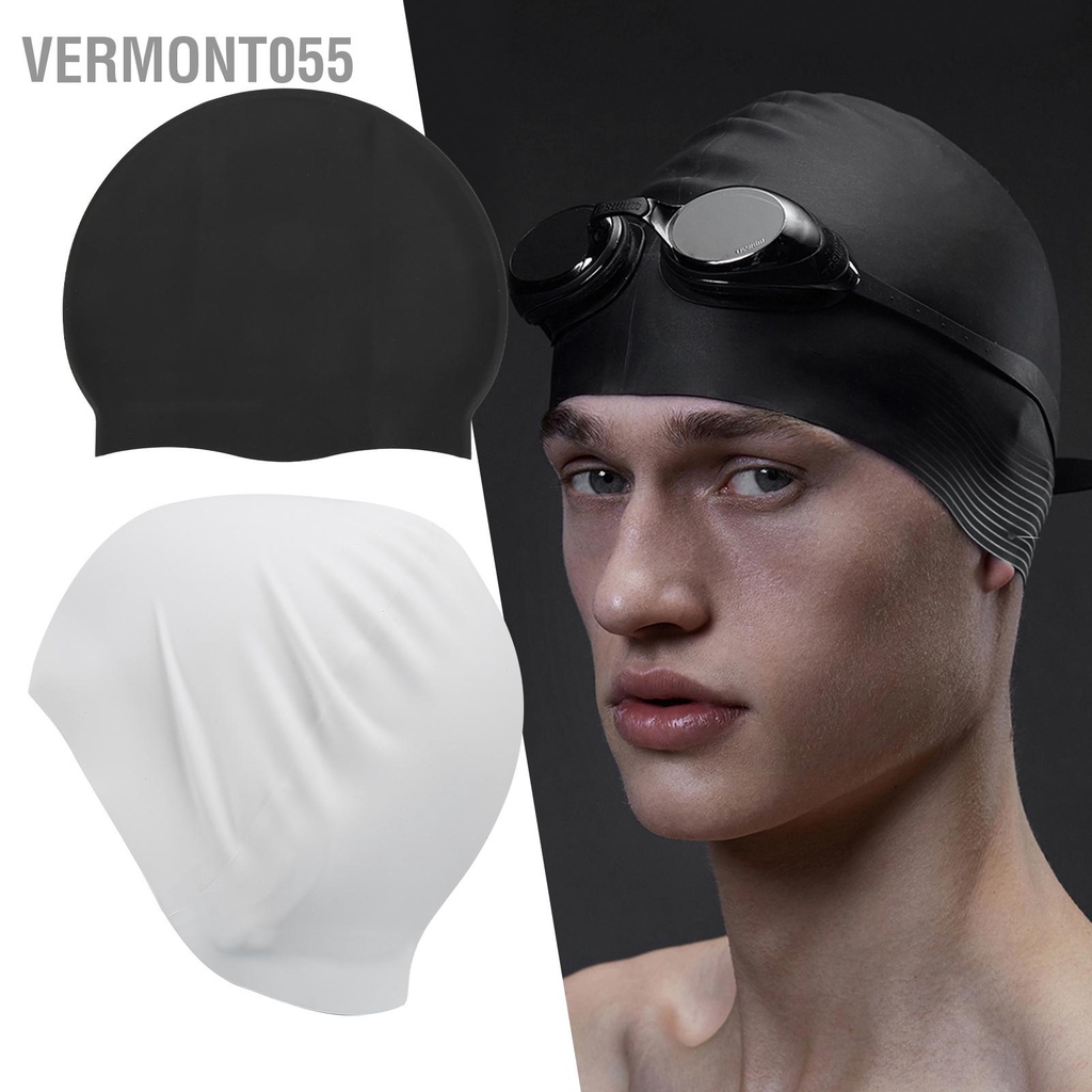 Vermont055 TOSWIM Mũ bơi dành cho người lớn có độ đàn hồi cao bằng silicon không thấm nước Kết cấu chống trượt