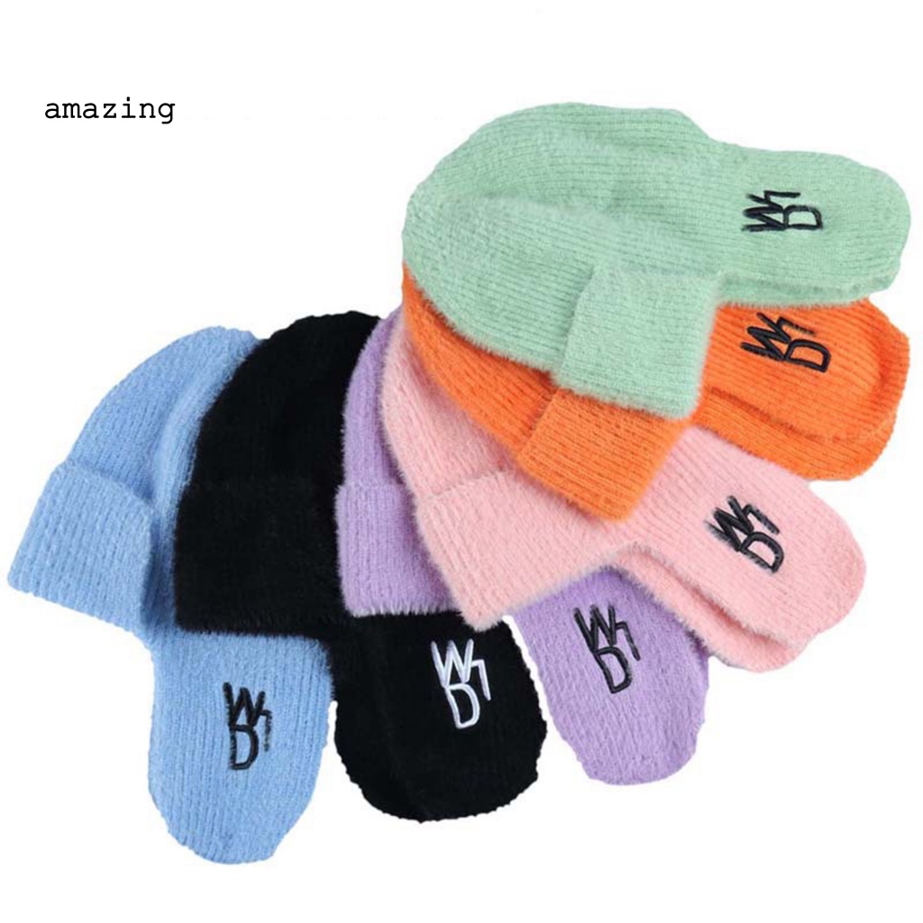 Mũ Len Beanie Dệt Kim Thoáng Khí Bảo Vệ Tai Màu Sắc Tươi Sáng Thời Trang Mùa Đông Cho Nữ