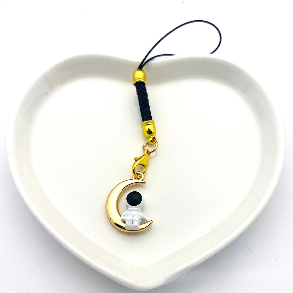 Móc Điện Thoại Di Động diy Hình Phi Hành Gia Mặt Trăng Ngôi Sao Hoạt Hình Có Dây Treo Túi Xách