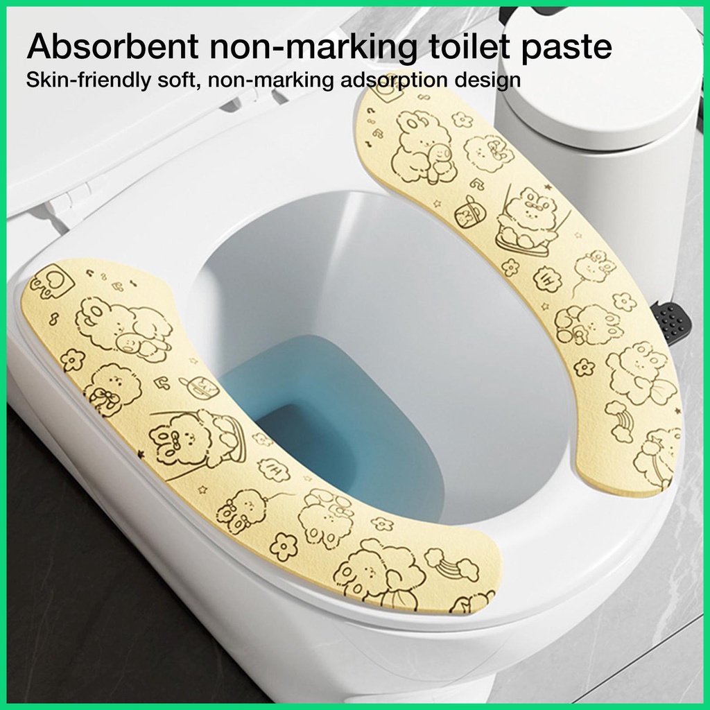 Đệm Lót Bồn Cầu Tự Dính Không Trượt Hình Thỏ Bunny Dễ Thương