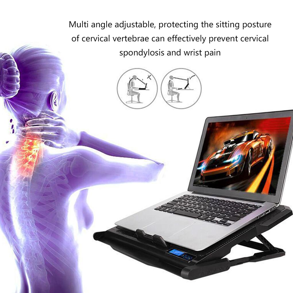 Giá Đỡ 6 QuạT TảN NhiệT 2 CổNg USB Chuyên DụNg Cho Laptop Notebook