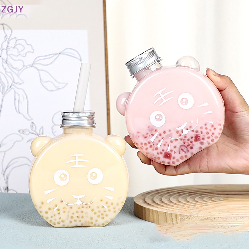 Bình Đựng Nước Trà Sữa Hình Hổ Hoạt Hình Dễ Thương Dùng Làm Quà Tặng Giáng Sinh Cho Cặp Đôi Mới