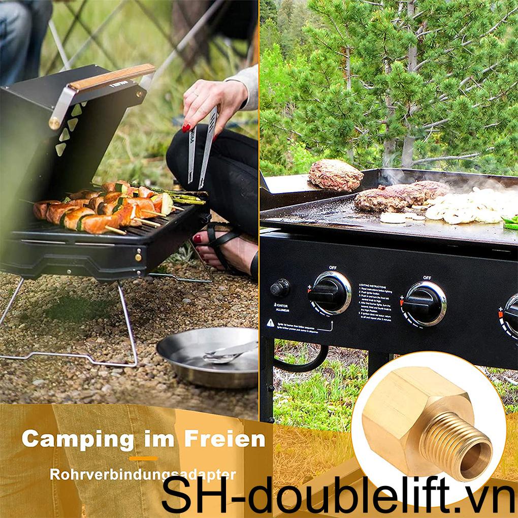 Bộ 2 Đầu Nối Chuyển Đổi Bếp Lò Hình Trụ Tiện Dụng Mang Theo Du Lịch Cắm Trại