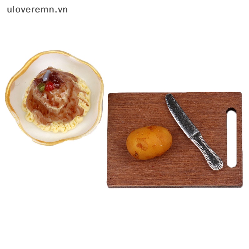 1 Bộ Tô / Tô Đựng Khoai Tây / Salad Tỉ Lệ 1: 12 Trang Trí Nhà Búp Bê