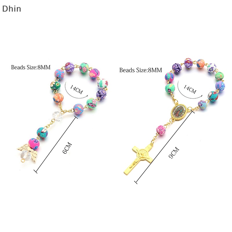 [Dhin] Mặt Dây Chuyền Nhẫn Đeo Ngón Tay Baptist Phụ Kiện Hạt Rosary Cho Đạo Công Giáo DIY COD