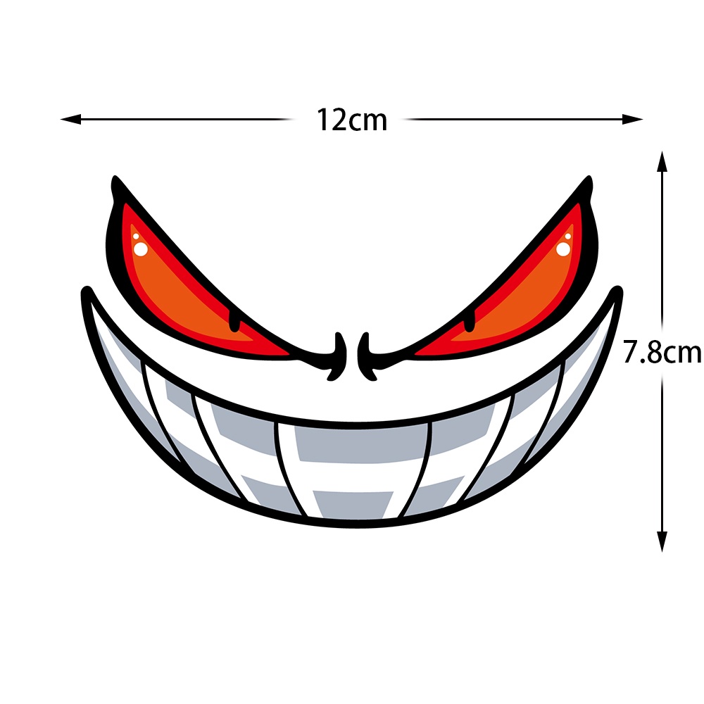 Miếng Dán Phản Quang Chống Thấm Nước Họa Tiết Đôi Mắt Quỷ Độc Đáo Trang Trí Xe Hơi / Xe Máy