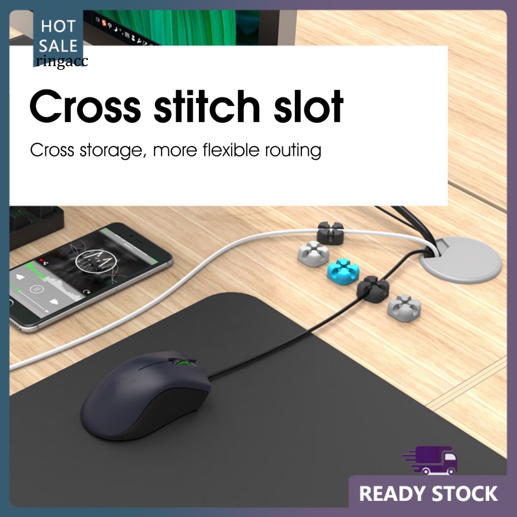 Dụng Cụ Quấn Dây Cáp Dữ Liệu Tự Dính Bằng Silicon Cho Điện Thoại Di Động Văn Phòng