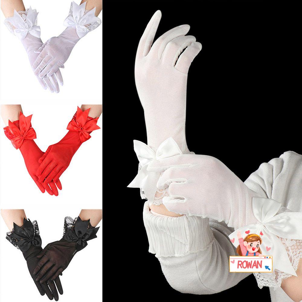 Găng Tay Lái Xe Chống Nắng Màu Trắng Phối Ren Thời Trang