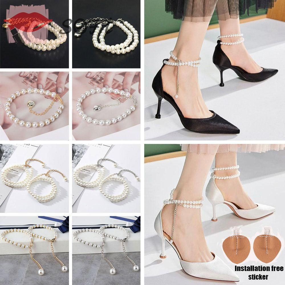 Dây Đeo Mắt Cá Chân Dạng Chuỗi Xích Giày Cao Gót Chống Trượt