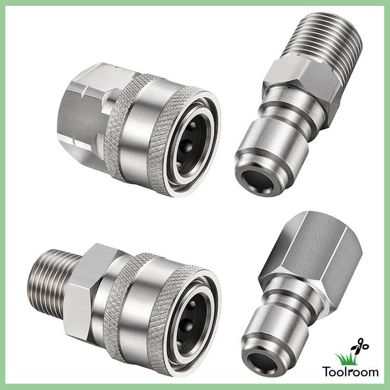 Set 4 Đầu Nối Ống Nước Áp Suất Cao Chống Rỉ Sét Tiện Dụng Cho Sân Vườn