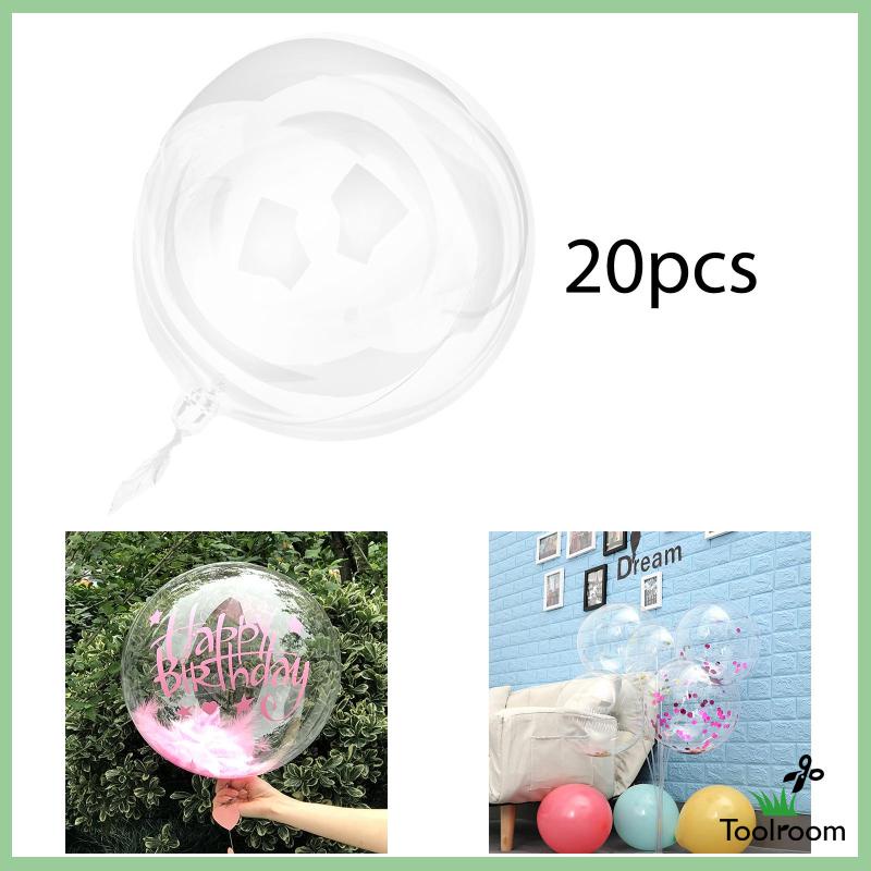 Set 20 Bong Bóng Trong Suốt Dùng Trang Trí Tiệc Cưới